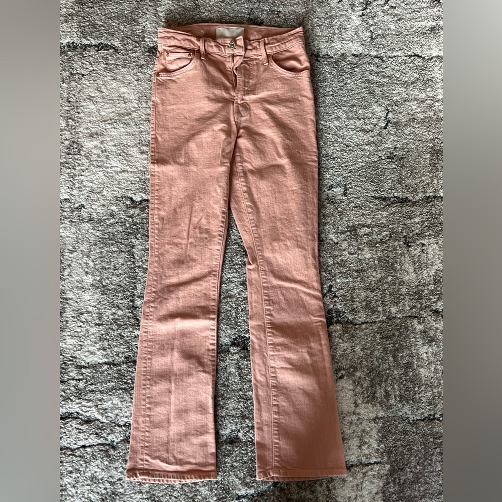 NWOT MOTHER Pink Flare Wide Leg Jeans